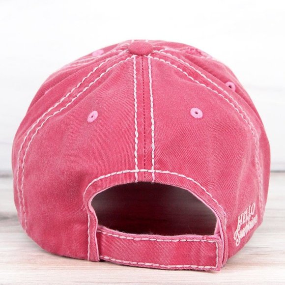 NWT Distressed Salmon Hello Cap - Picture 3 of 3